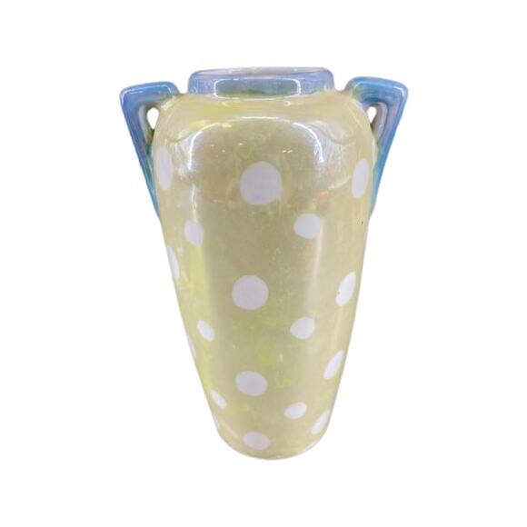 Vintage Hand Painted Lusterware 3D Floral Vase, Japan, 6" Tall - Picture 4 of 9